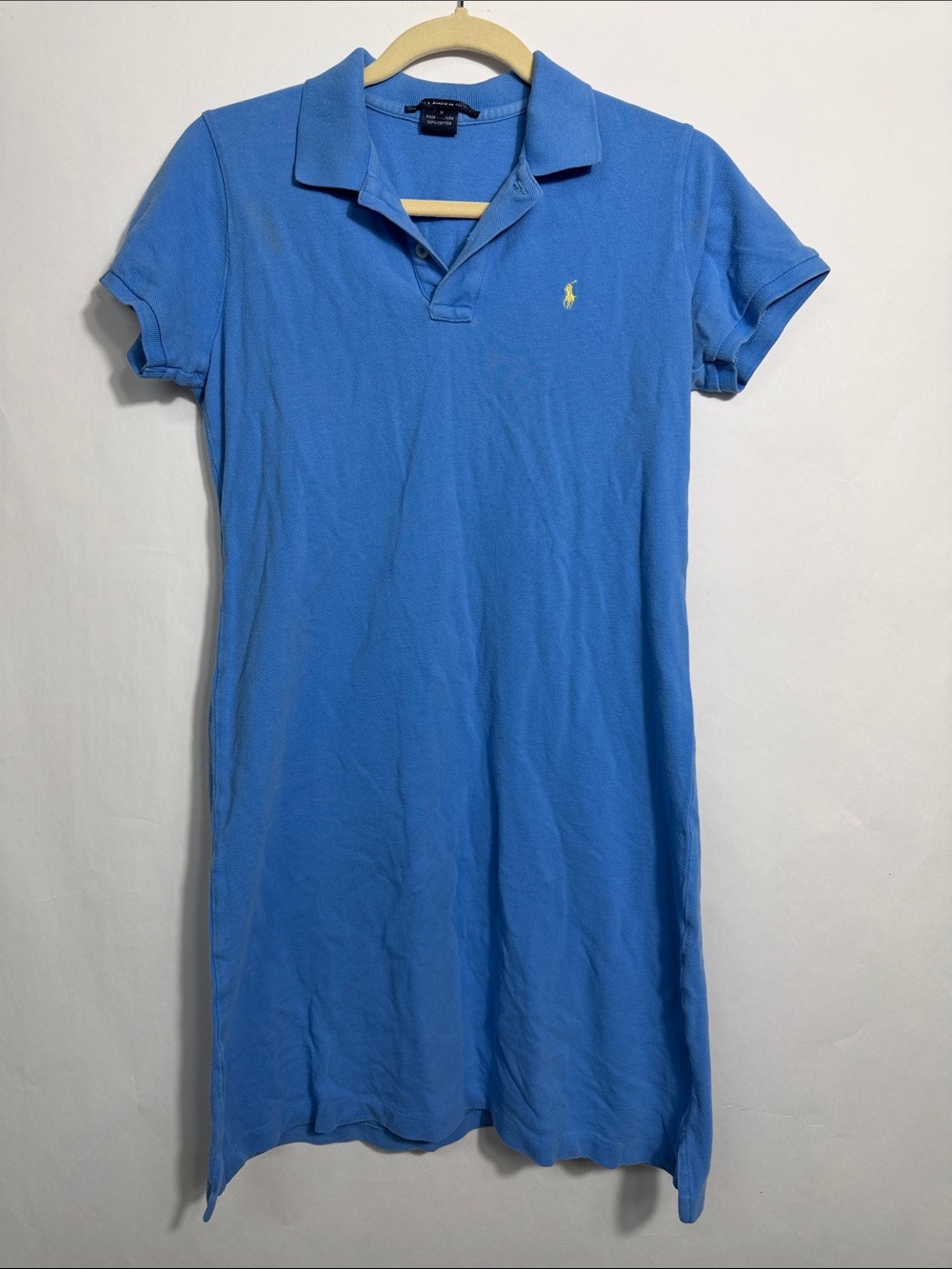 Ralph Lauren Sport Blue Polo Dress Size M 100% Cotton Preppy dress Timeless